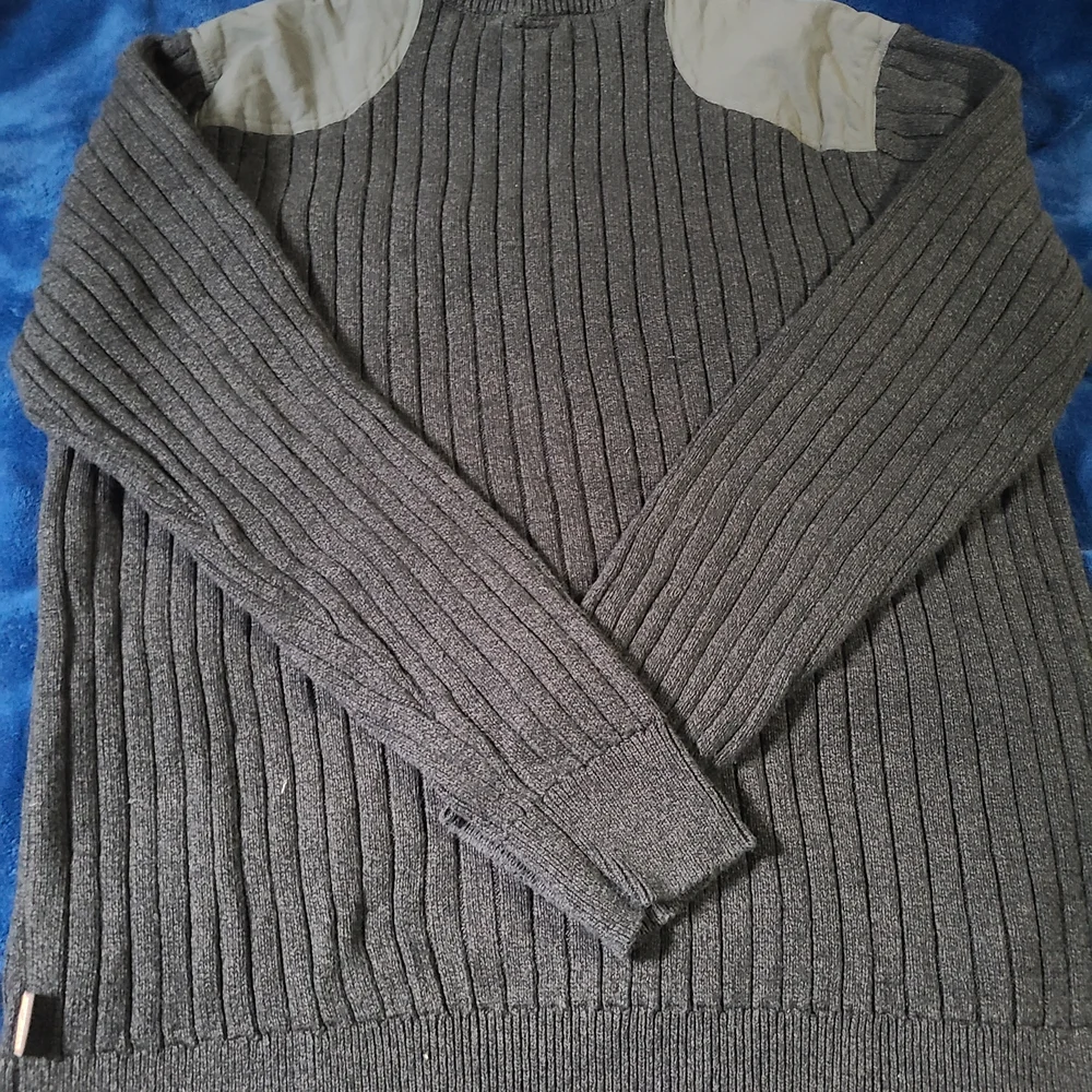 Patagonia Dark Gray Ribbed Crewneck Sweater